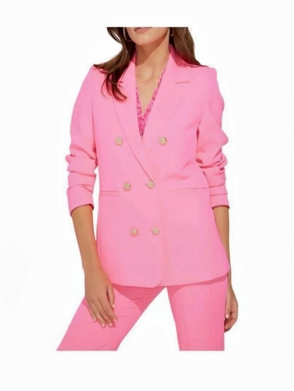 NWT Generation Love Leighton Crepe Blazer Blazer in Cotton Candy Pink XS